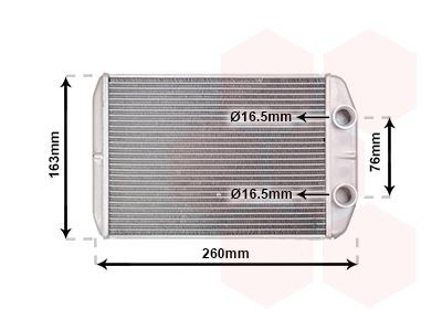 VAN WEZEL Heater matrix Article number: 17006395 cheaply