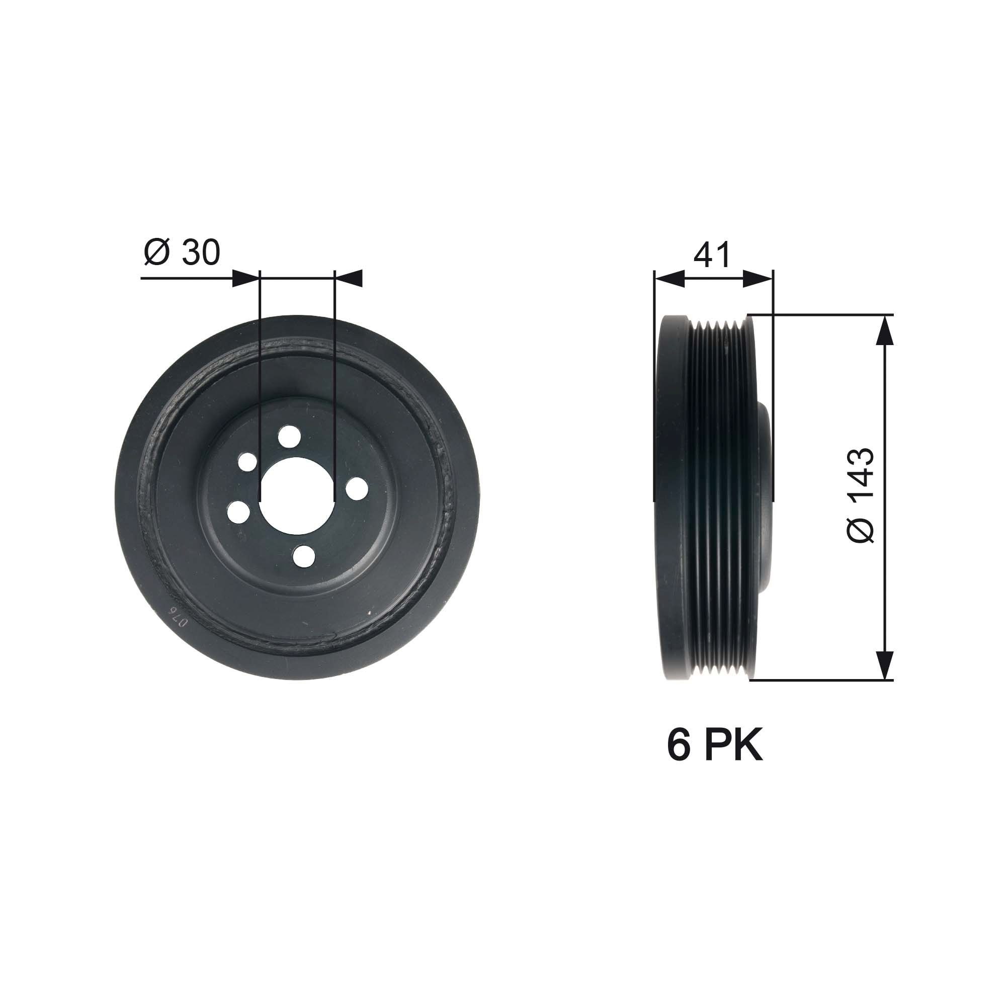 GATES Crankshaft pulley Article number: TVD1001 cheaply
