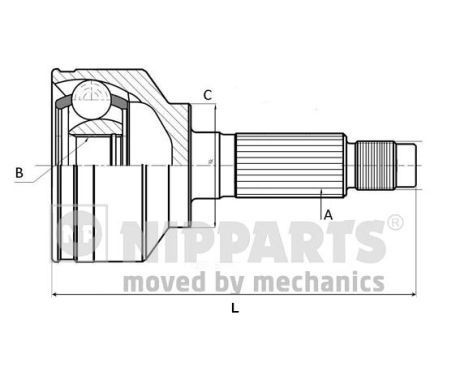 NIPPARTS Joint kit, drive shaft Article number: J2825018 cheaply