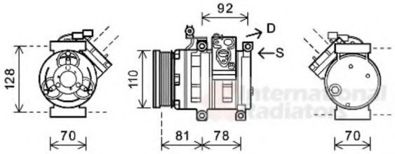 VAN WEZEL Air conditioning compressor Article number: 8100K100 cheaply