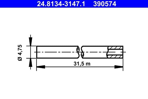 ATE Brake Lines Article number: 24.8134-3147.1 cheaply