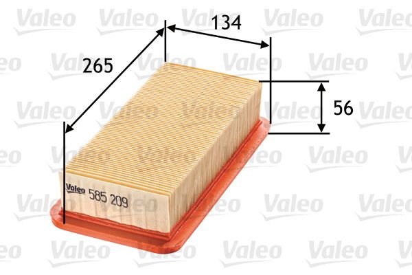 VALEO Luftfilter Varenummer: 585209 billige