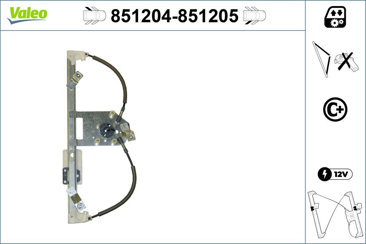 VALEO Window regulator Article number: 851204 cheaply