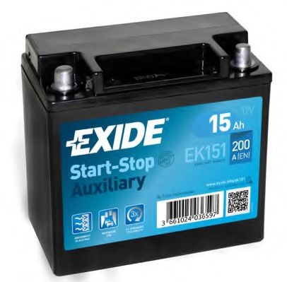EXIDE Battery Article number: EK151 cheaply