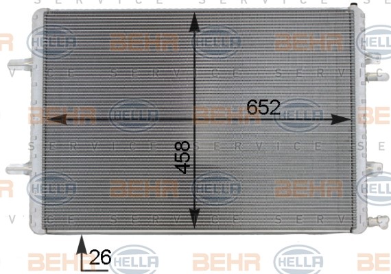 HELLA Low Temperature Cooler, intercooler Article number: 8MK 376 701-351 cheaply