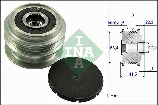 INA Alternator Freewheel Clutch Article number: 535 0269 10 cheaply