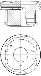 KOLBENSCHMIDT Piston Article number: 41011616 cheaply