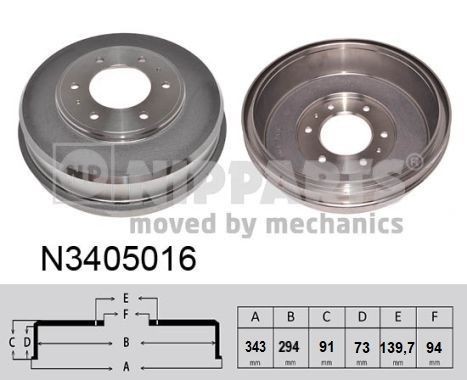 NIPPARTS Bremsetromle Varenummer: N3405016 billige