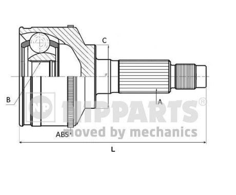 NIPPARTS Joint kit, drive shaft Article number: J2822140 cheaply