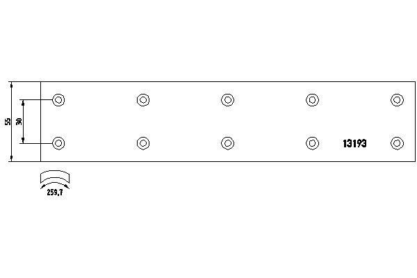 TEXTAR Brake Lining Kit, drum brake Article number: 1319302 cheaply
