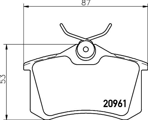 TEXTAR Brake pad set Article number: 2096101 cheaply
