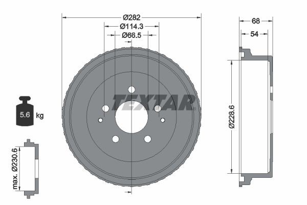 TEXTAR Brake pad set Article number: 2096102 cheaply