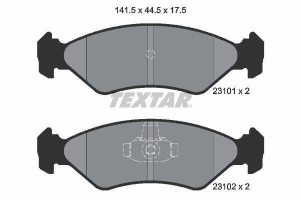 TEXTAR Brake pad set Article number: 2310101 cheaply