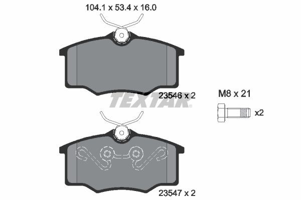 TEXTAR Brake pad set Article number: 2354601 cheaply