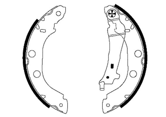 TEXTAR Brake Shoe Set Article number: 91052700 cheaply