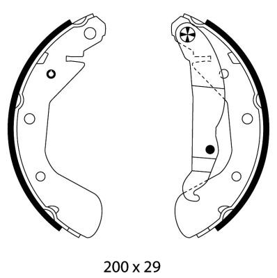 TEXTAR Brake Shoe Set Article number: 91058100 cheaply