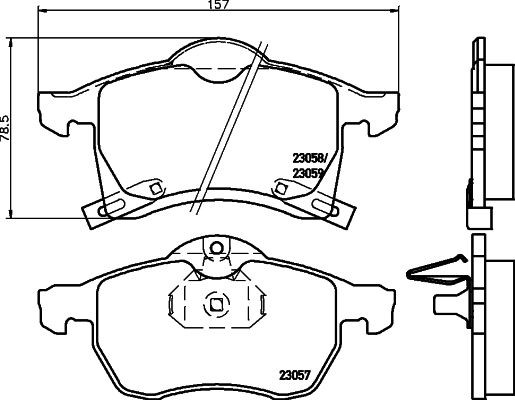 TEXTAR Brake pad set Article number: 2305701 cheaply