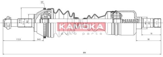 KAMOKA Drive shaft Article number: CT1138915A cheaply
