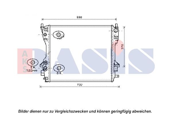 AKS DASIS Engine radiator Article number: 370017N cheaply