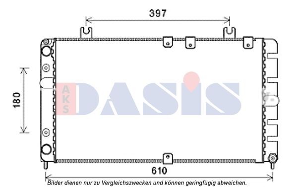 AKS DASIS Engine radiator Article number: 490015N cheaply