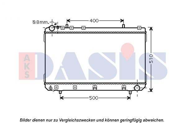 AKS DASIS Engine radiator Article number: 510126N cheaply