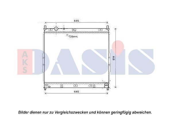 AKS DASIS Engine radiator Article number: 510133N cheaply