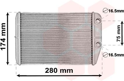 VAN WEZEL Heater matrix Article number: 17006410 cheaply