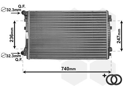 VAN WEZEL Engine radiator Article number: 58002338 cheaply