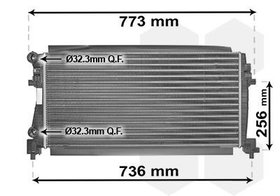VAN WEZEL Engine radiator Article number: 58002340 cheaply