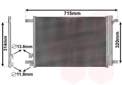 VAN WEZEL Air conditioning condenser Article number: 58005335 cheaply