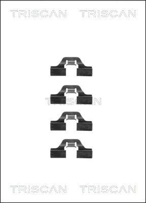 TRISCAN 8105 101605 Set accesorii, placute frana MEGANE 1.9 dT (JA0Y) 94 CP motor diesel 2001