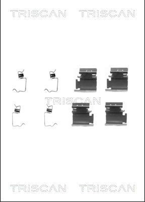 TRISCAN 8105 101608 Lisakomplekt, ketaspiduriklotsid TRANSIT CUSTOM 2.0 EcoBlue mHEV 105 HP Diisel/Elektro
