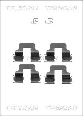 TRISCAN 8105 101619 Lisakomplekt, ketaspiduriklotsid CORSA 1.8 (F08, F68) 107 HP Bensiin 2009