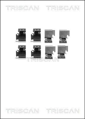 TRISCAN 8105 101627 Lisakomplekt, ketaspiduriklotsid TRANSIT CUSTOM 2.0 EcoBlue mHEV 105 HP Diisel/Elektro