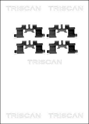 TRISCAN 8105 101641 Monteringssæt til bremseklodser C-ZERO C-Zero 48 HK EL