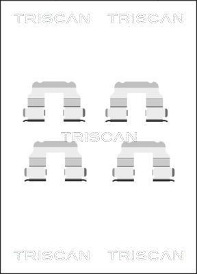 TRISCAN 8105 151350 Σετ βοηθ. εξαρτημάτων, τακάκια φρένων CROMA 1.9 MJTD (194AXB1B) 120 PS Πετρέλαιο 2011