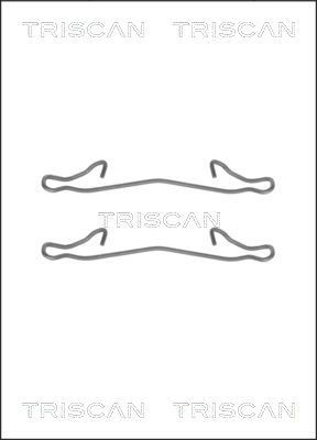TRISCAN 8105 161563 Monteringssæt til bremseklodser TWINGO 1.0 SCe 70 (BCMB) 69 HK Benzin
