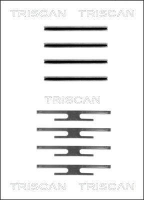 TRISCAN 8105 241309 Monteringssæt til bremseklodser ASCONA 1.6 (F11, M11, F68, M68) 75 HK Benzin 1988