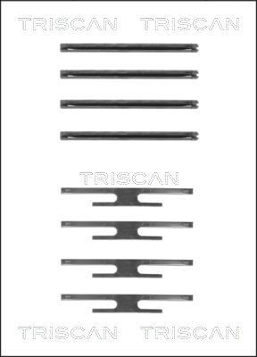 TRISCAN 8105 241512 Σετ βοηθ. εξαρτημάτων, τακάκια φρένων ASCONA 2.0 i (F11, M11, F68, M68) 100 PS Βενζίνη 1988