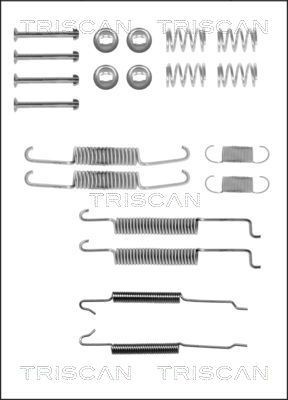 TRISCAN 8105 292547 Tilbehørssæt, bremsebakker POLO 1.6 16V GTI 125 HK Benzin 2001