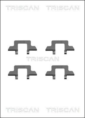 TRISCAN 8105 381612 Monteringssæt til bremseklodser C3 1.4 i Bivalent 73 HK Benzin/naturgas (CNG) 2013