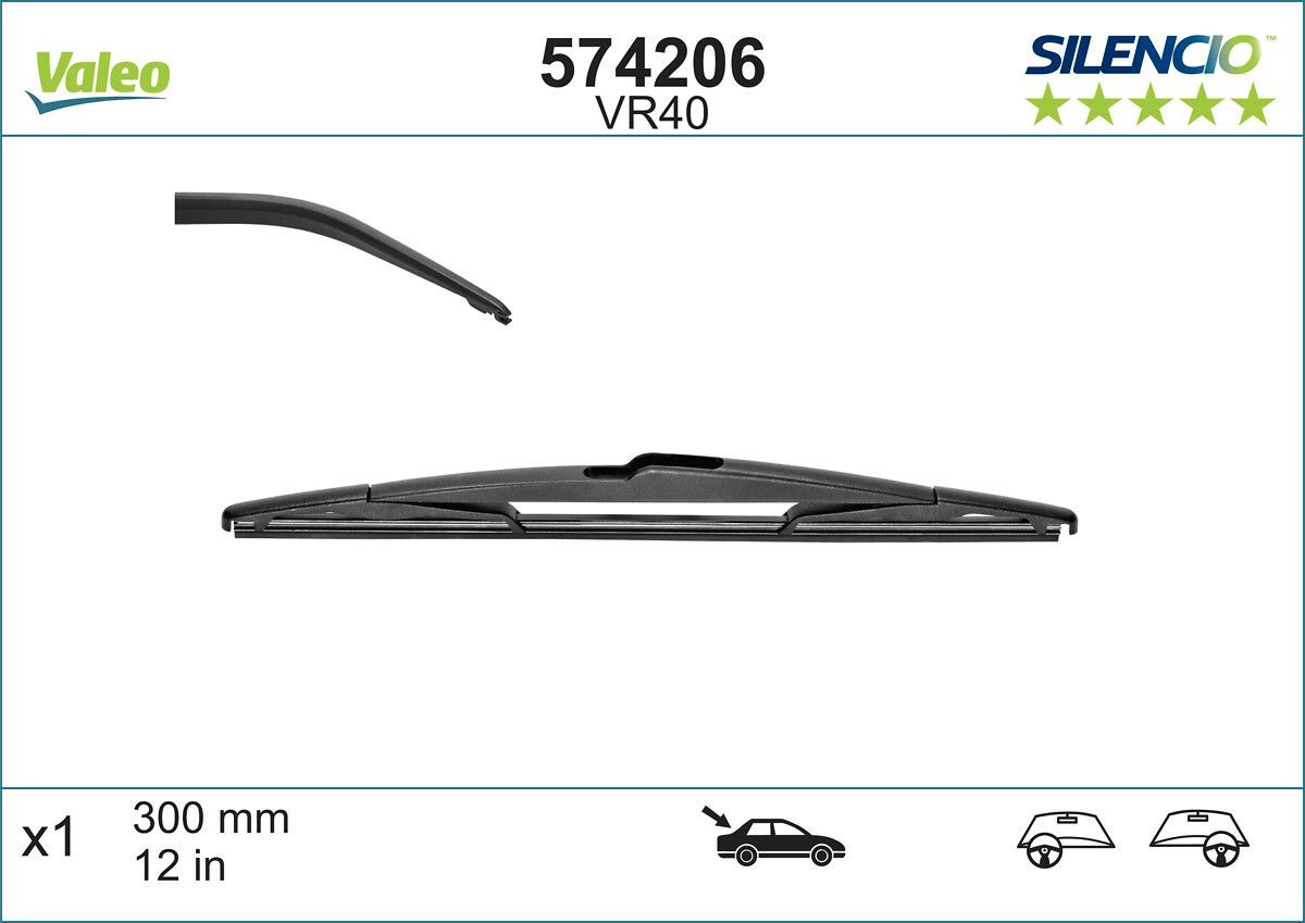 VALEO Rear wiper blade Article number: 574206 cheaply