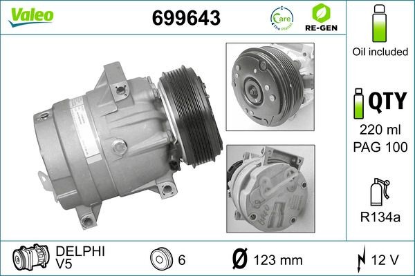 VALEO Kliimakompressor Artikli number: 699643 soodsalt
