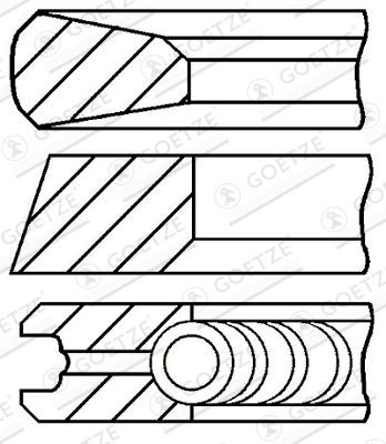 GOETZE ENGINE Piston Ring Kit Article number: 08-427400-00 cheaply