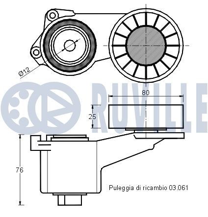 RUVILLE Timing chain tensioner Article number: 3455000 cheaply