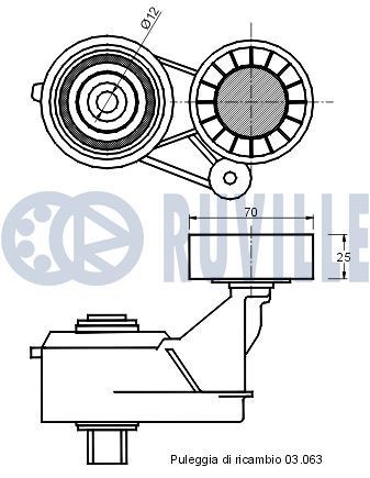 RUVILLE 3455003 Kett, õlipumbavedu SCÉNIC 1.9 dCi 102 HP Diisel 2003