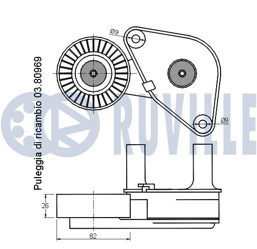 RUVILLE Tensioner Guide, timing chain Article number: 3484038 cheaply