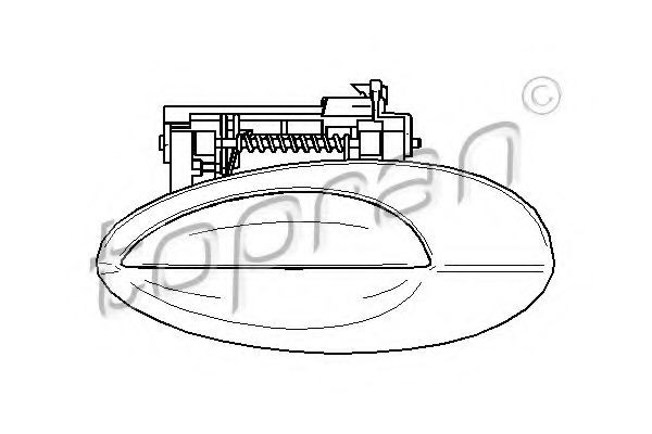 TOPRAN Door Handle Article number: 722 645 cheaply