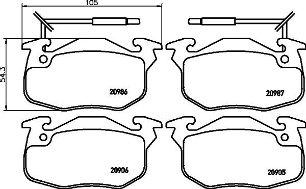 MINTEX Brake pad set Article number: MDB1291 cheaply