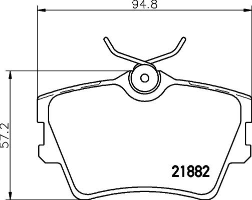MINTEX Brake pad set Article number: MDB1744 cheaply